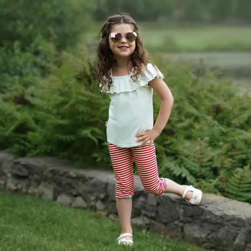 Waldo's Flamingos - Girls Reversible Capri